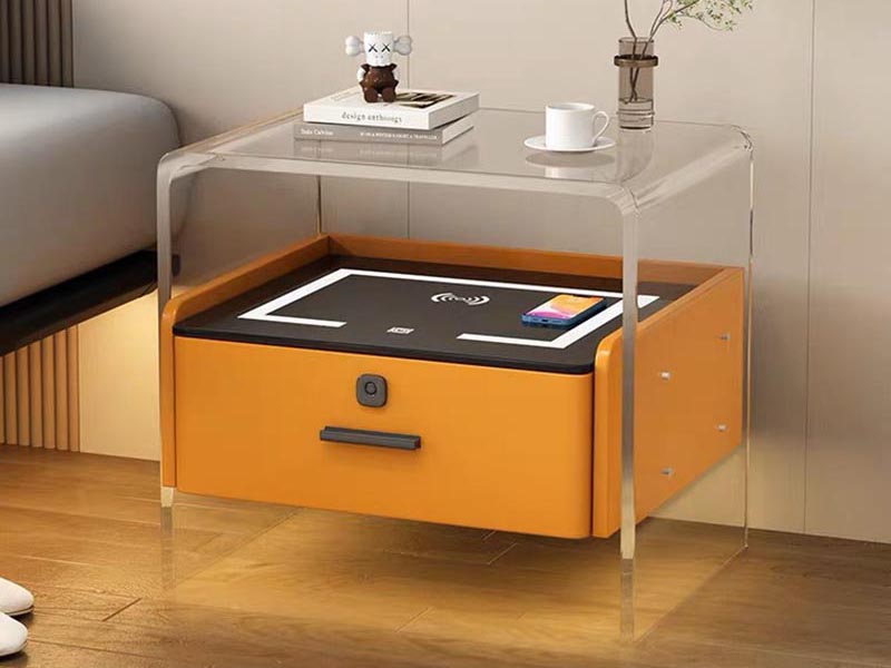 亞克力床頭柜廠家定制可無線充電手機(jī)